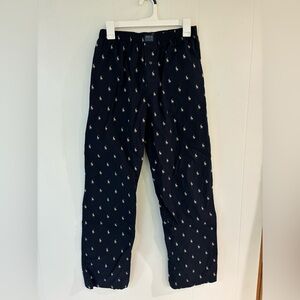 Polo Ralph Lauren Navy Pajama Pants with Logo Pattern